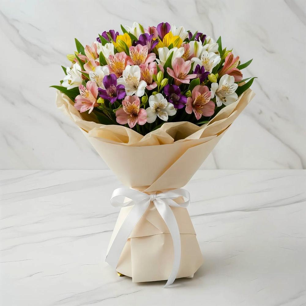 Букет цветов из: Альстромерии в Красном Сулине