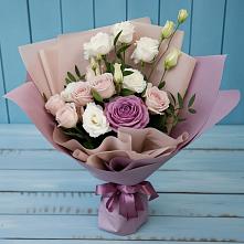 Букет цветов из:  Розы и Лизиантусы в Красном Сулине