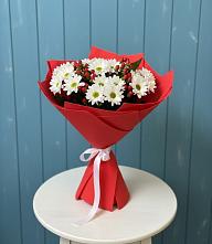 Букет цветов из:  Хризантемы #REPLACE_PRED# Красном Сулине