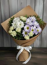 Букет цветов из:  Хризантемы и Розы в Красном Сулине