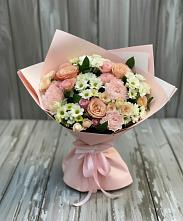 Букет цветов из:  Гвоздики, Розы и Хризантемы в Красном Сулине