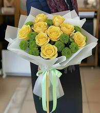 Букет цветов из:  Хризантемы и Розы в Красном Сулине