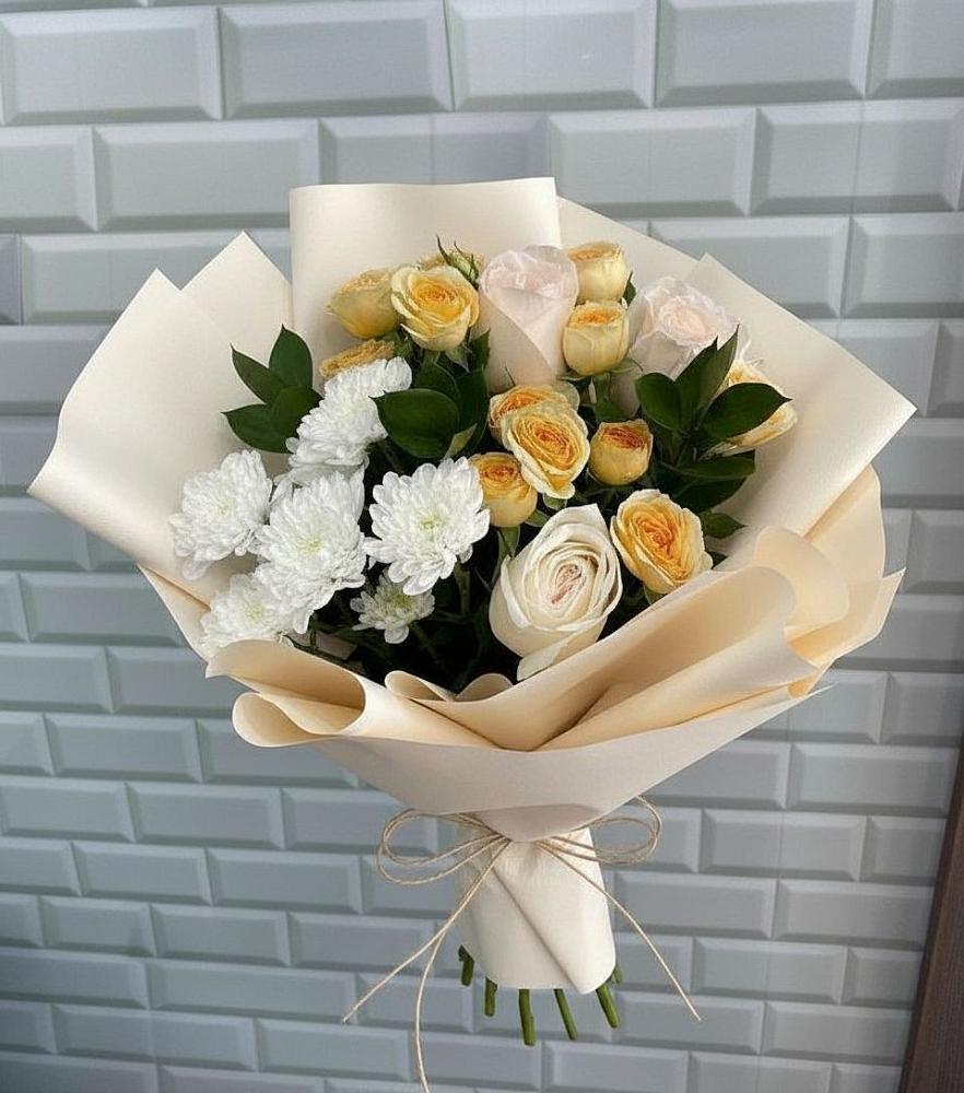 Букет цветов из: Розы и Хризантемы в Красном Сулине