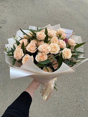 Букет Кремовые розы Латте в Красном Сулине