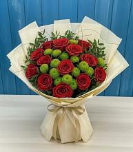 Букет цветов из:  Розы и Хризантемы в Красном Сулине