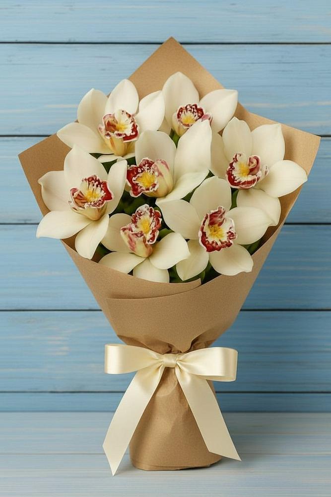 Букет цветов из: Орхидеи и Розы в Красном Сулине